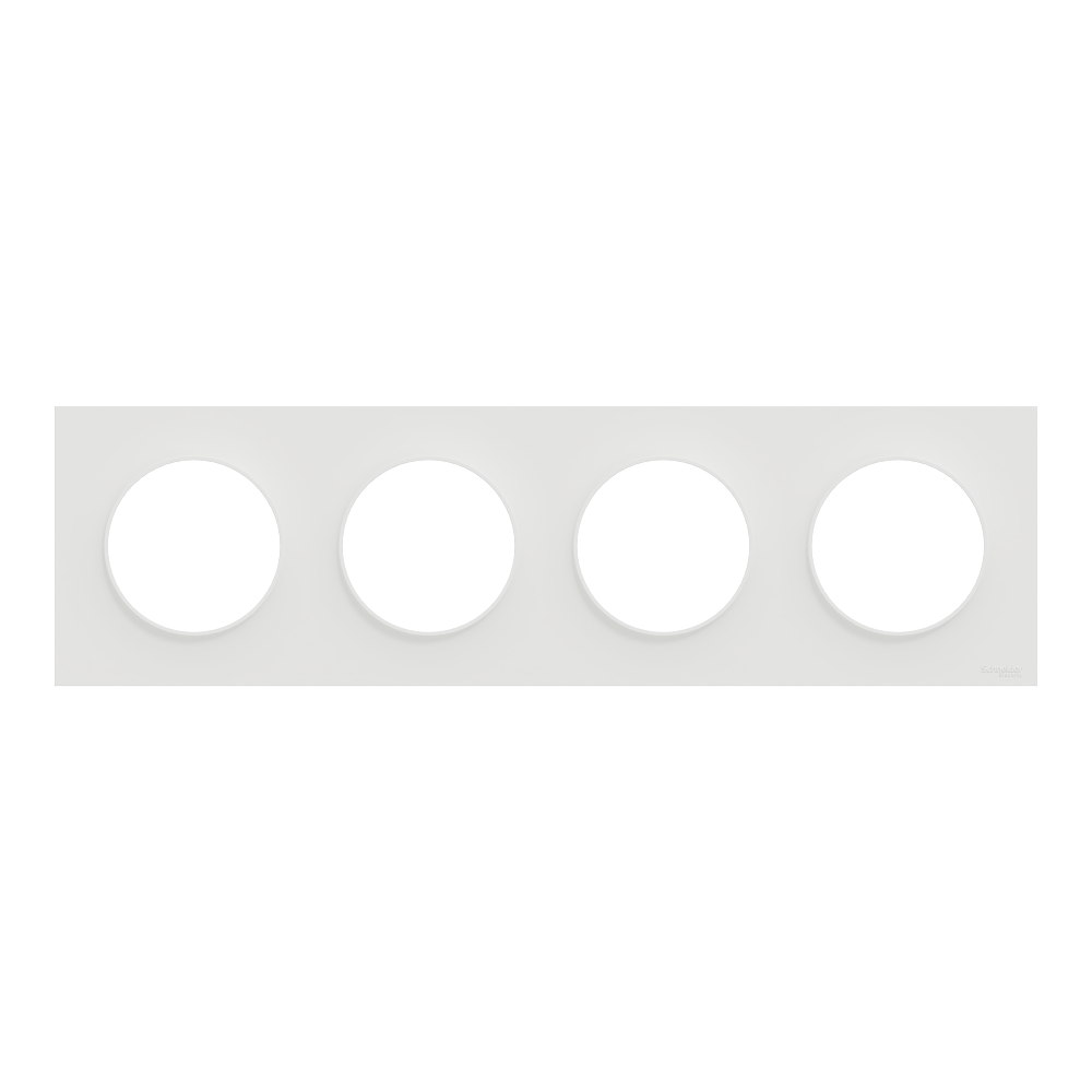 Odace Origine plaque 4 postes blanc